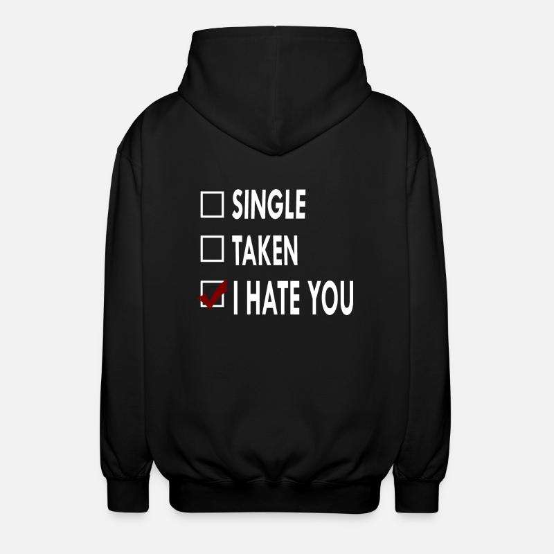 SINGLE HATE - Veste à capuche unisexe - noir