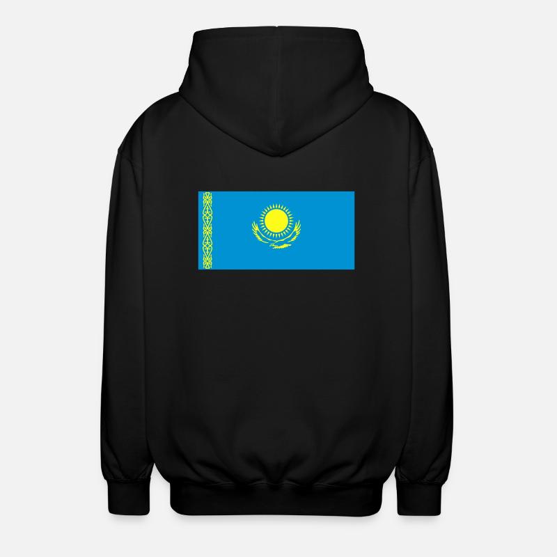 kazakstan flag - Unisex Kapuzenjacke - Schwarz