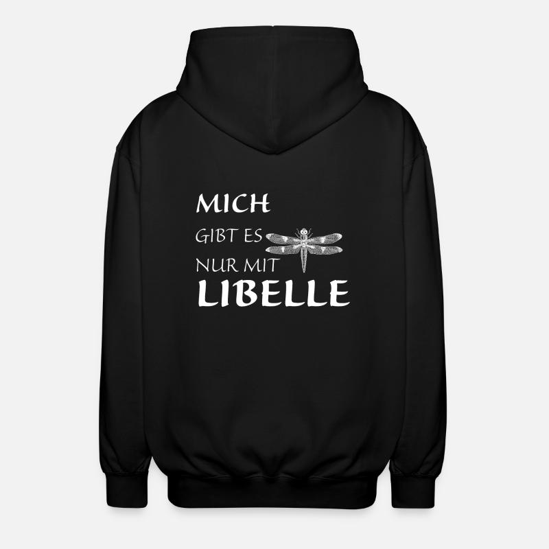Nur mit Libelle - Unisex Kapuzenjacke - Schwarz