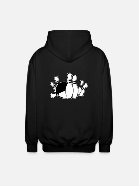 Kegeln - Unisex Kapuzenjacke - Schwarz