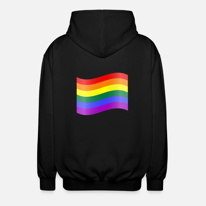 Drapeau arc-en-ciel - Veste à capuche unisexe - noir