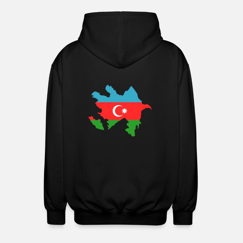 L’Azerbaïdjan comme drapeau - Veste à capuche unisexe - noir