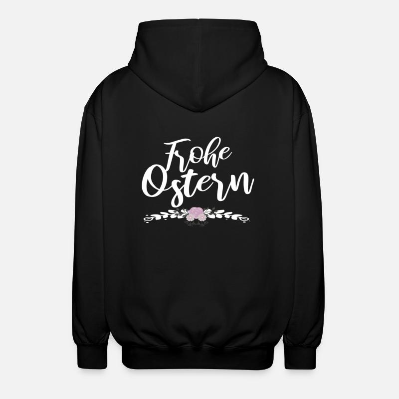 frohe Ostern - Unisex Kapuzenjacke - Schwarz