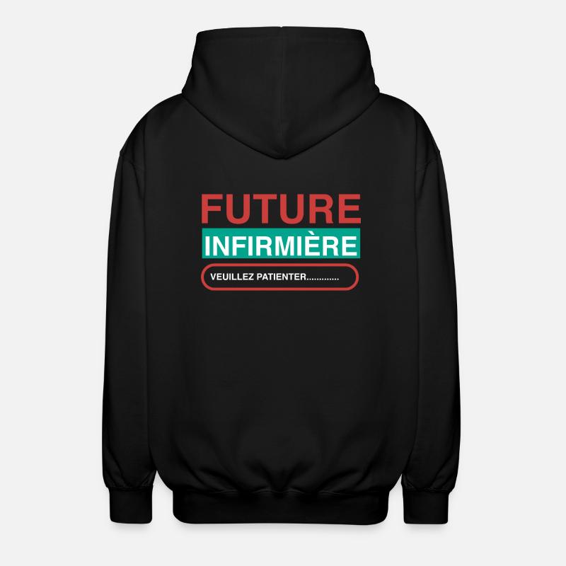 future infirmière - Veste à capuche unisexe - noir
