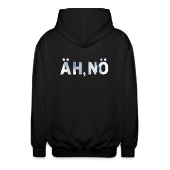 Euh, non. Euh non. Tout simplement non. Rien. Non. - Veste à capuche unisexe - noir - Dos - AI Model Male 185 light (185cm)