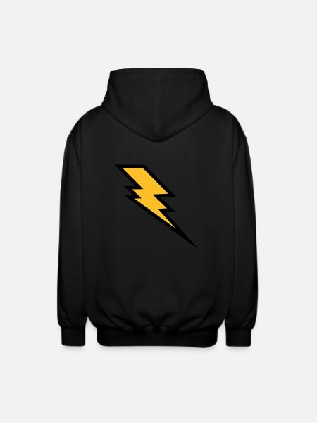 Lightning - Unisex Hooded Jacket - black