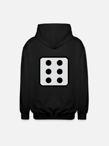 Würfel 6 - Unisex Kapuzenjacke - Schwarz