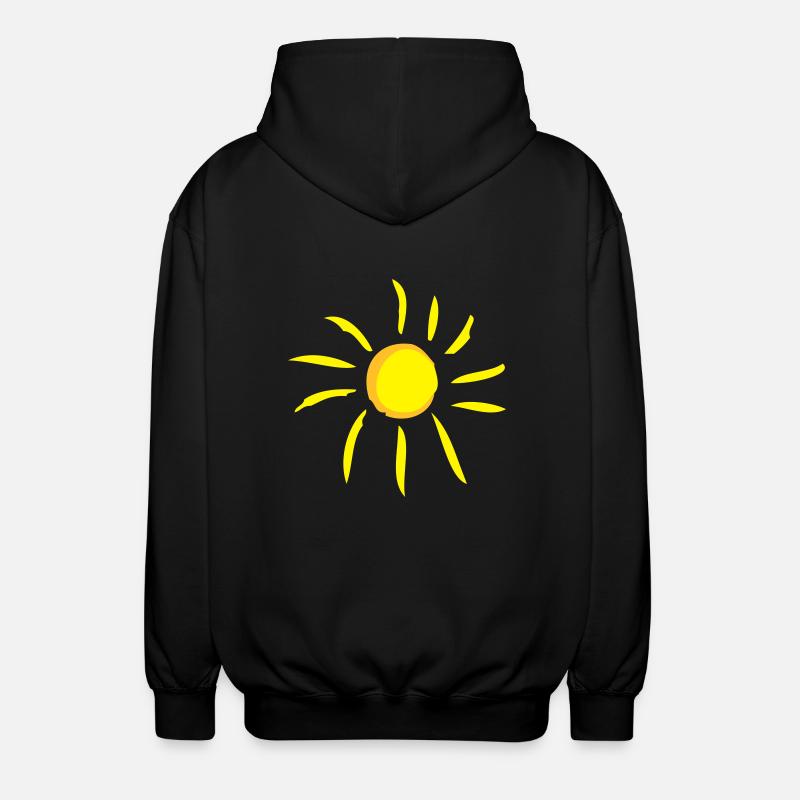 Sonne - Unisex Kapuzenjacke - Schwarz