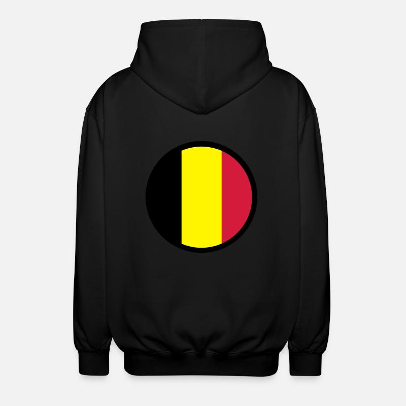 Im Zeichen von Belgien - Unisex Kapuzenjacke - Schwarz