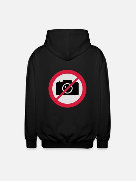 road sign camera - Unisex Hooded Jacket - black