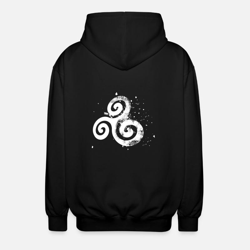 bzh triskell eclate 2 - Veste à capuche unisexe - noir