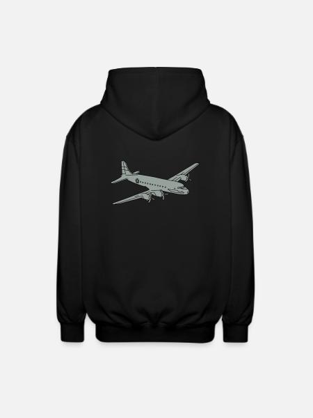 Airplane 2 - Unisex Hooded Jacket - black