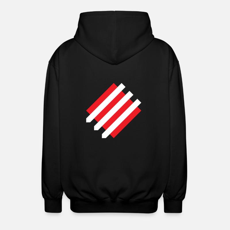 Eiserne Front Simplified Weiss - Unisex Kapuzenjacke - Schwarz
