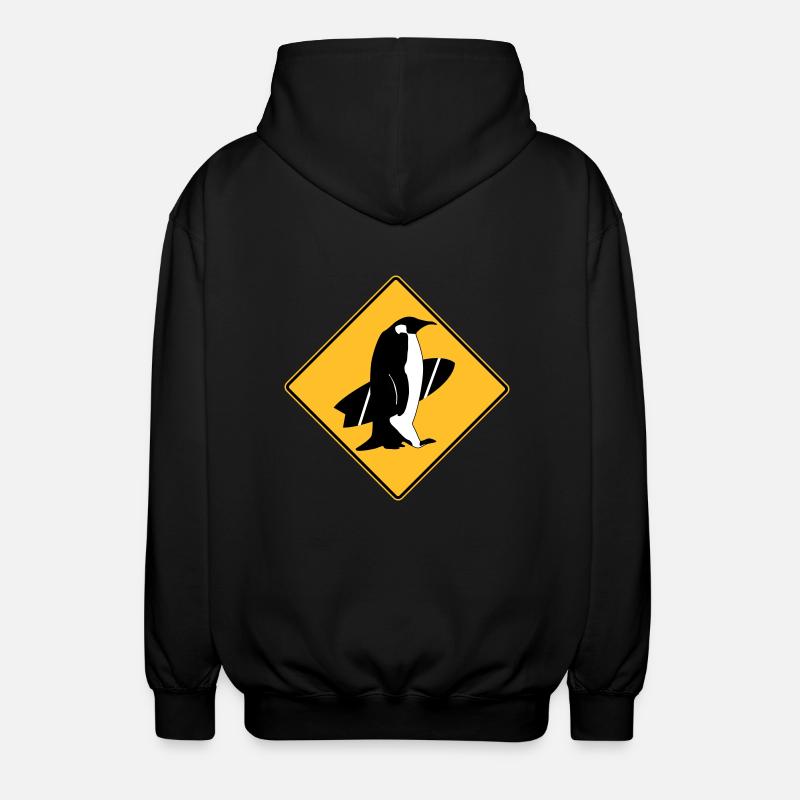surfing_penguins - Veste à capuche unisexe - noir