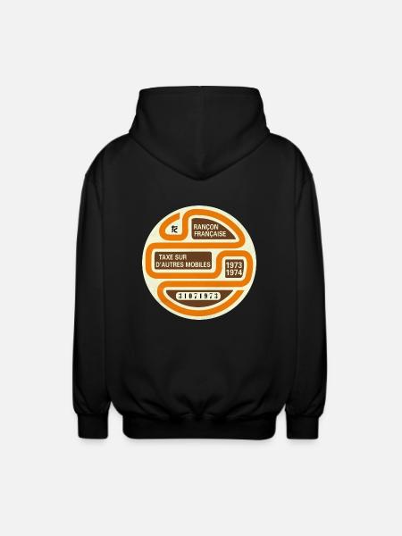 Vignette automobile 1973 - Veste à capuche unisexe - noir