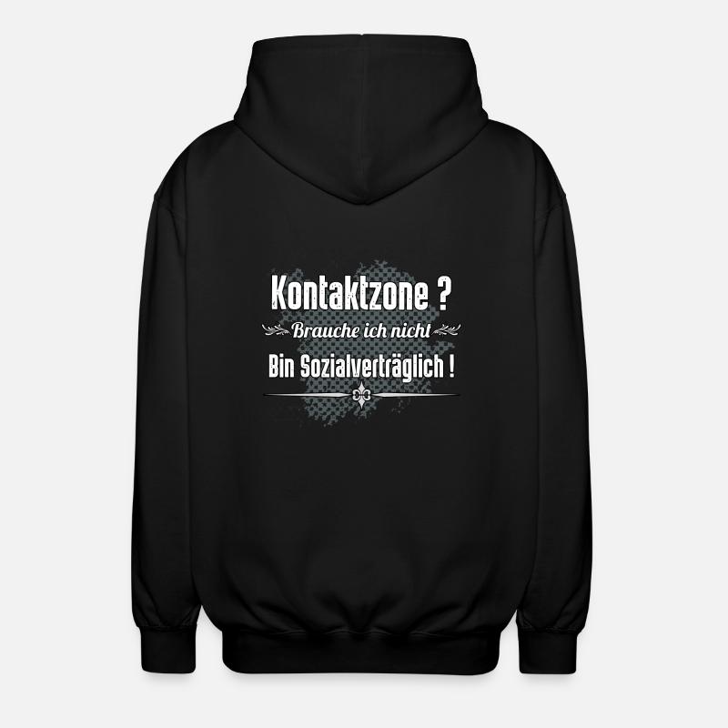 Kontaktzone - Unisex Kapuzenjacke - Schwarz
