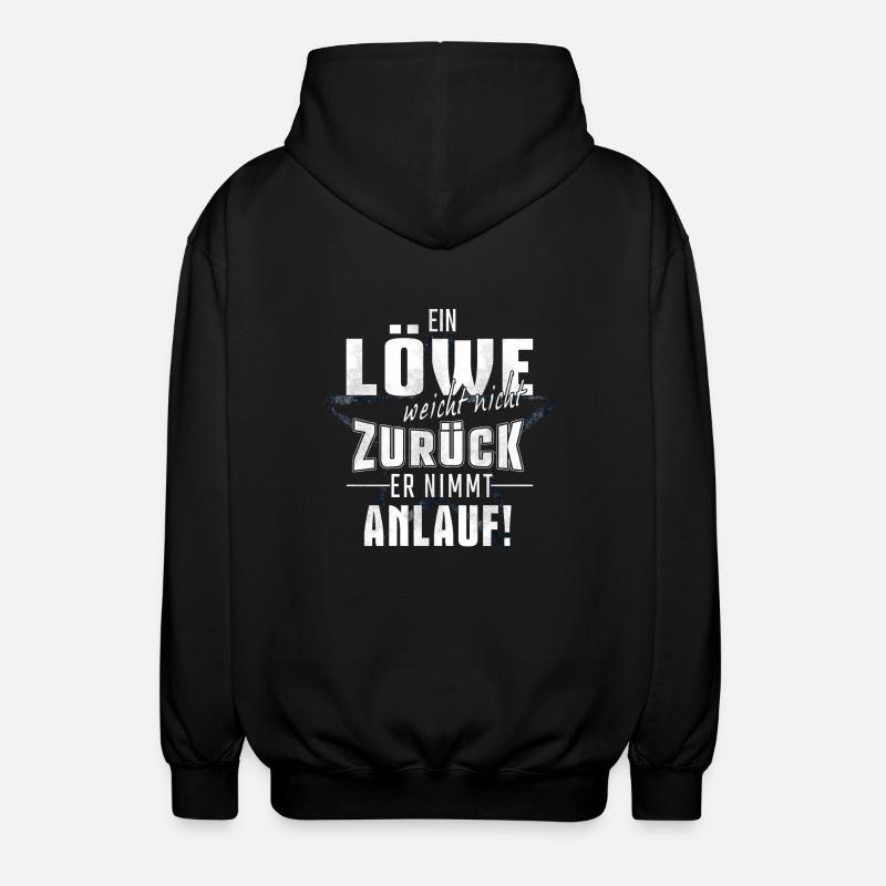 Löwe Sternzeichen - Unisex Kapuzenjacke - Schwarz