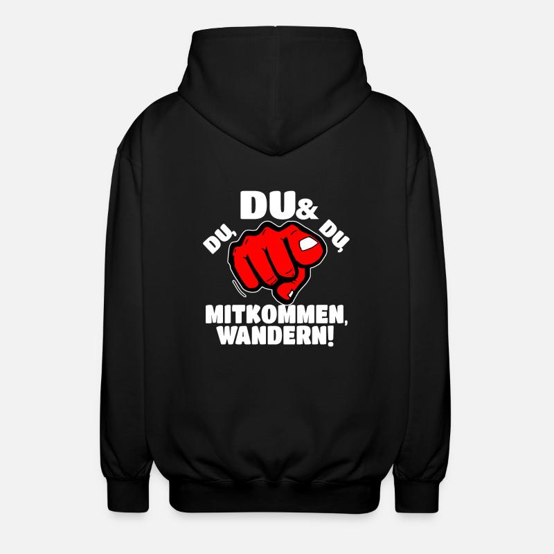 wanderern - Unisex Kapuzenjacke - Schwarz