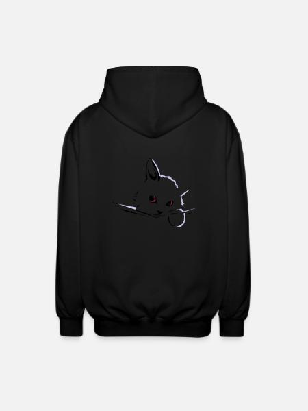 chat cat - Veste à capuche unisexe - noir