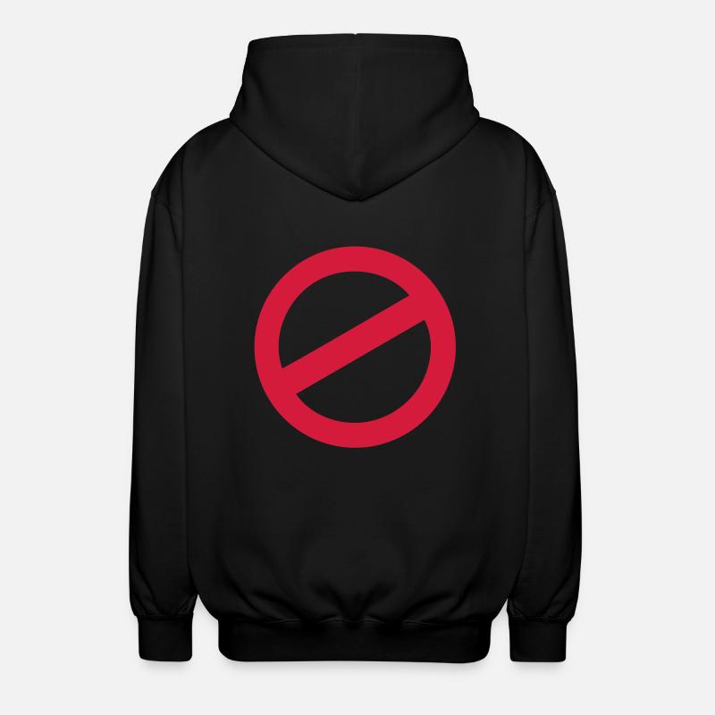 panneau d'interdiction - Veste à capuche unisexe - noir
