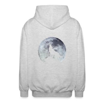 guidés - Unisex Hooded Jacket - light heather grey - Back - AI Model Male 185 light (185cm)
