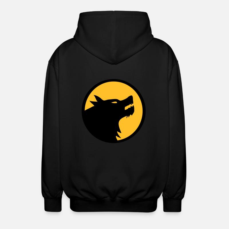 wolf_11a2c - Veste à capuche unisexe - noir