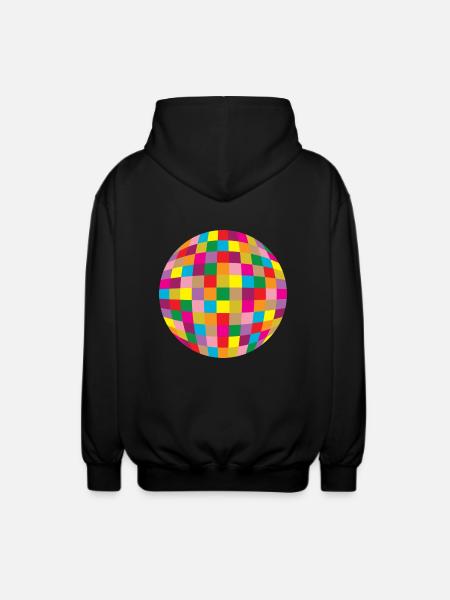 Disco ball - Unisex Hooded Jacket - black