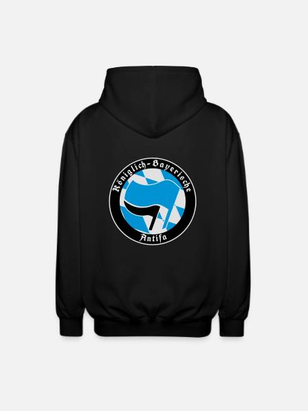 Königlich Bayerische Antifa - Unisex Kapuzenjacke - Schwarz