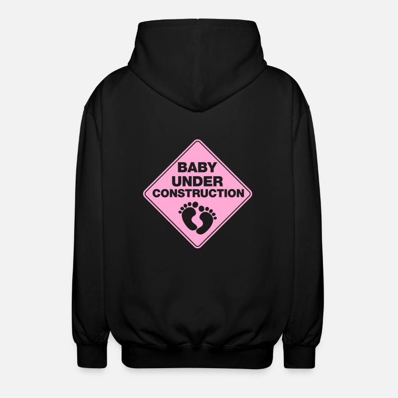 baby under construction - Veste à capuche unisexe - noir