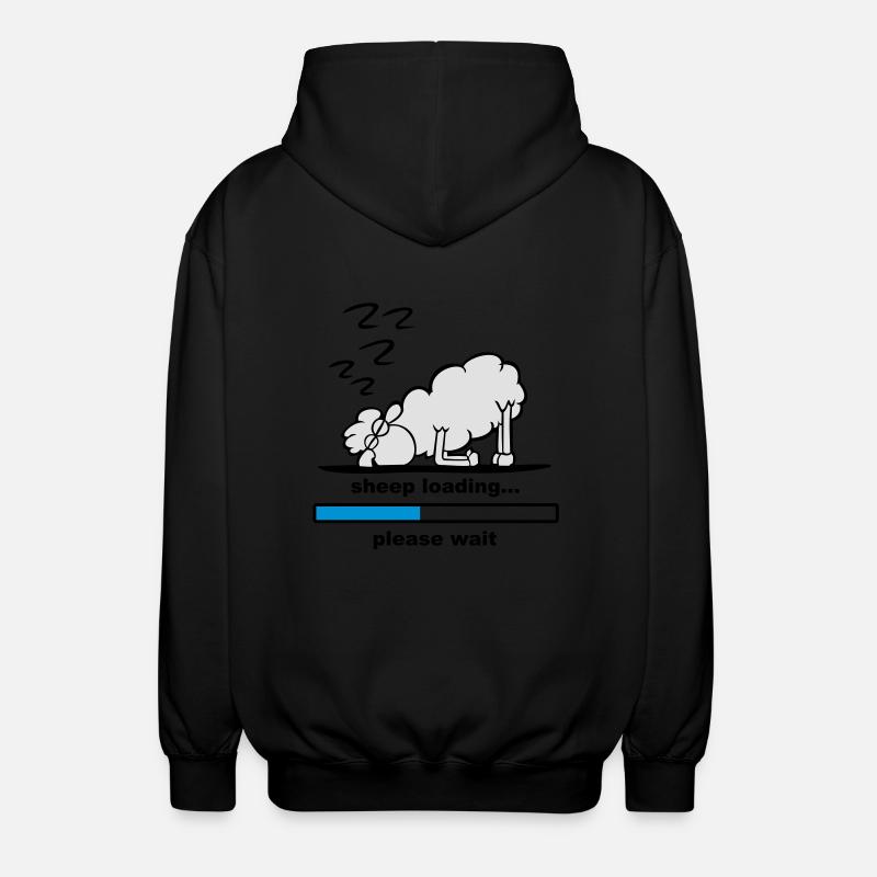 sheep loading - Unisex Hooded Jacket - black