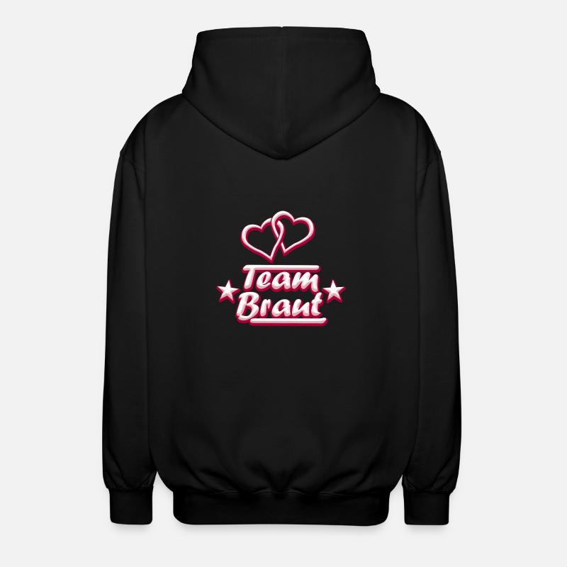 Team Braut - Unisex Kapuzenjacke - Schwarz