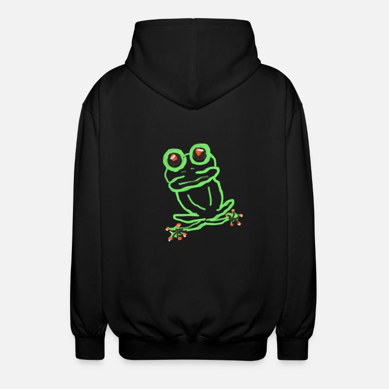 Frosch - Unisex Kapuzenjacke - Schwarz