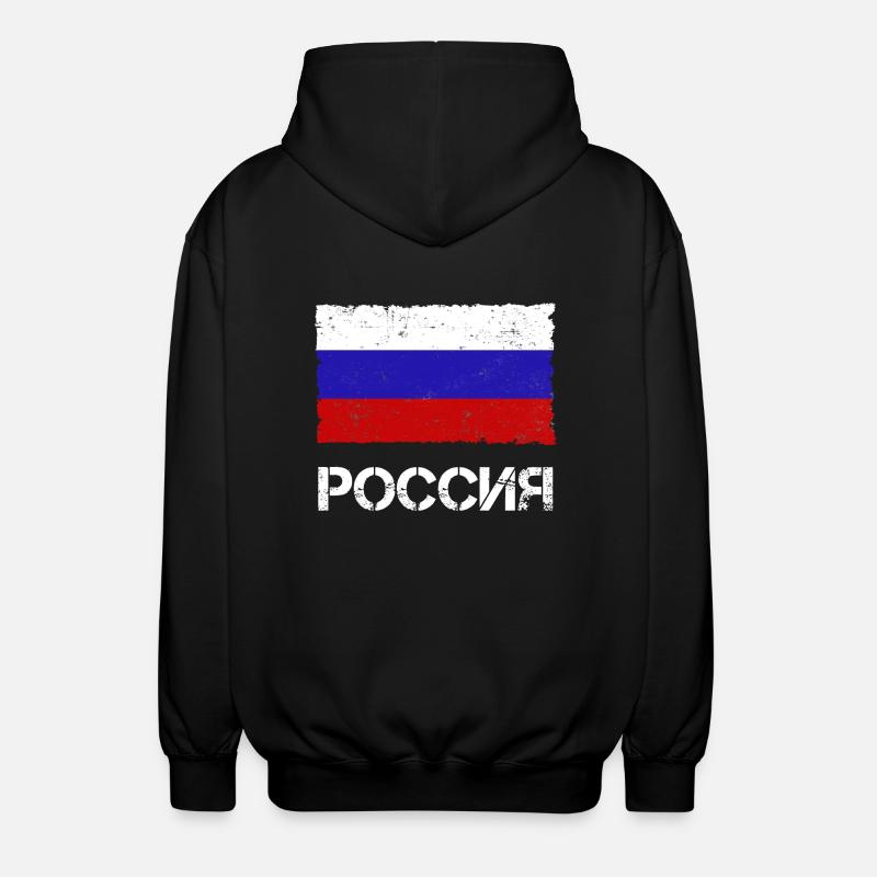 Russie - Veste à capuche unisexe - noir