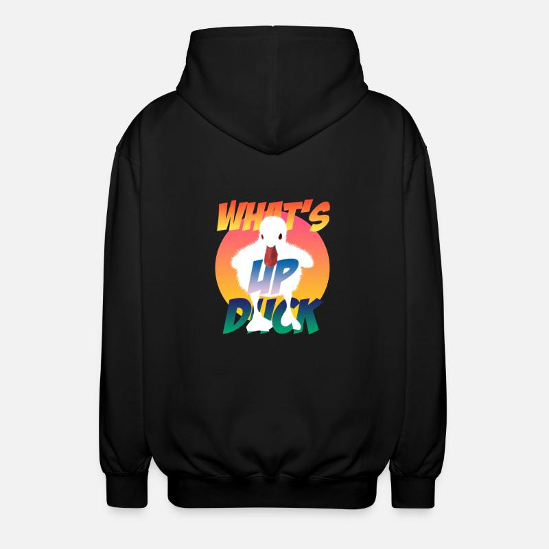 Qu’est-ce qu’il y a ? - Veste à capuche unisexe - noir