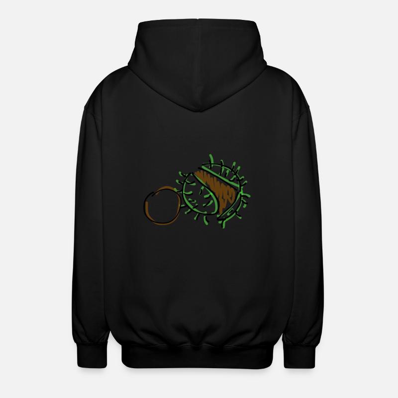 châtaignes - Veste à capuche unisexe - noir