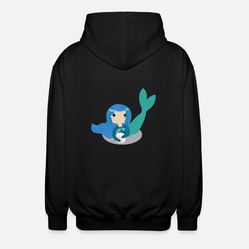Perle de coquille de sirène - Veste à capuche unisexe - noir