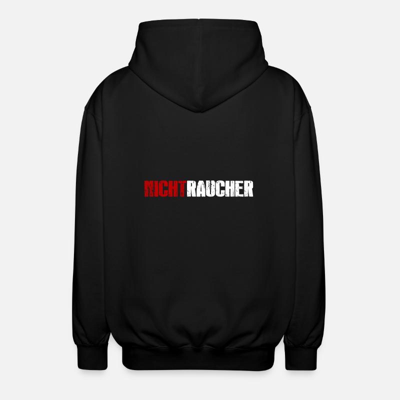 Nichtraucher - Unisex Kapuzenjacke - Schwarz