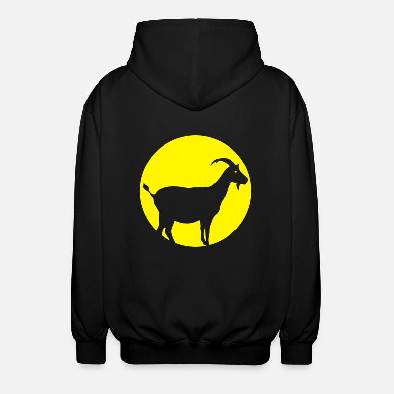Chèvre dans la Lune - Veste à capuche unisexe - noir