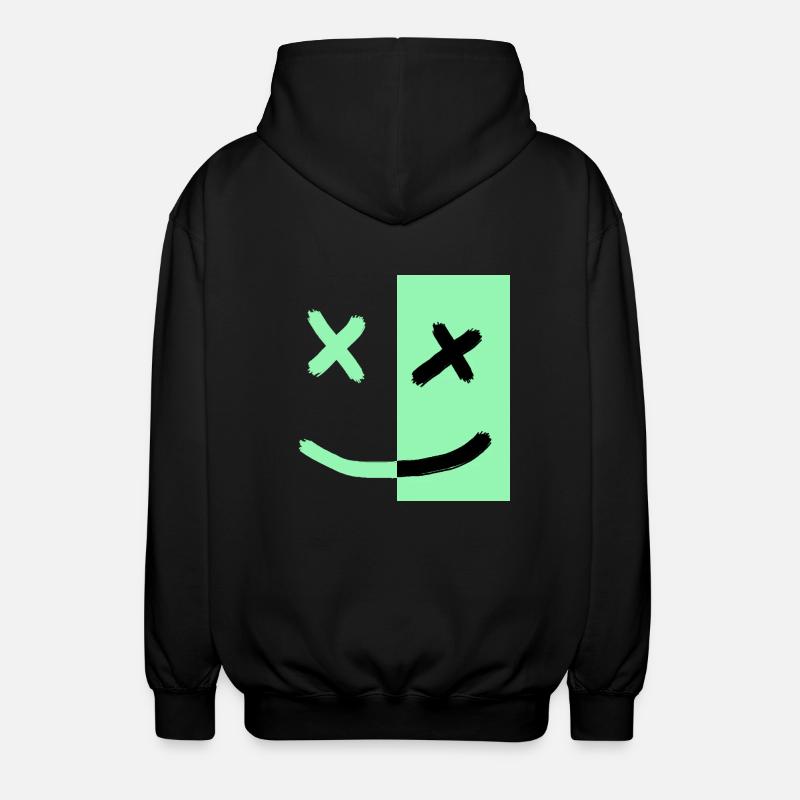Smiley - Unisex Hooded Jacket - black