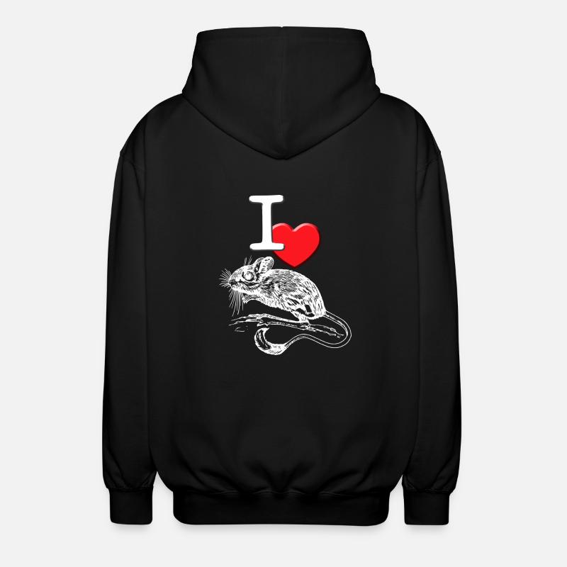 mouse - Unisex Hooded Jacket - black