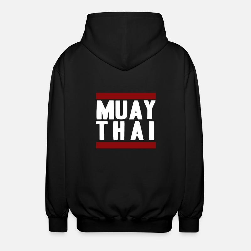 Muay Thai - Unisex Hooded Jacket - black