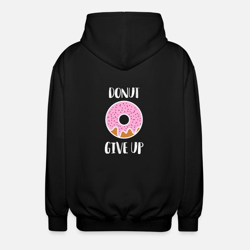 dictons drôles de beignets - Veste à capuche unisexe - noir