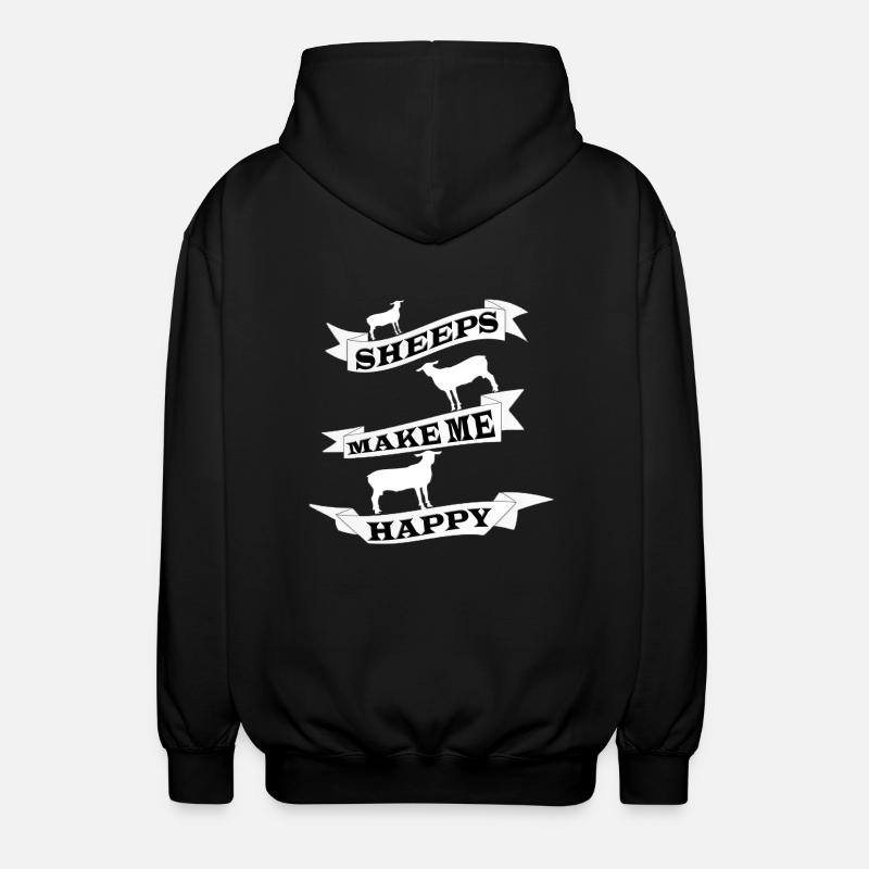 Schaf - Unisex Kapuzenjacke - Schwarz