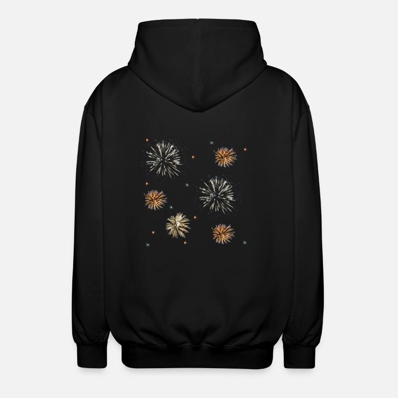 fireworks - Unisex Hooded Jacket - black