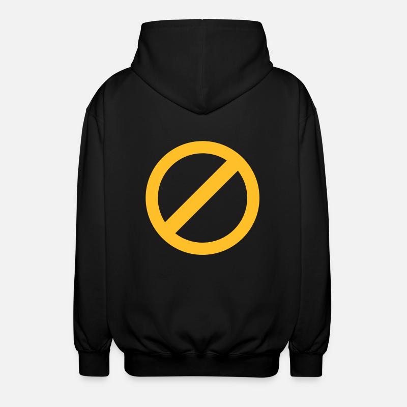 gestrichen keine NO-Symbol - Unisex Kapuzenjacke - Schwarz