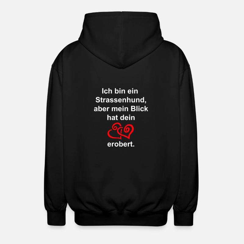 Hundeliebe - Unisex Kapuzenjacke - Schwarz