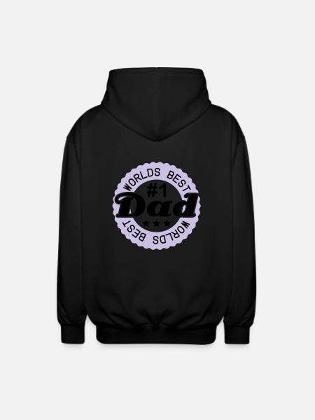 worlds_best_dad___f2 - Unisex Hooded Jacket - black