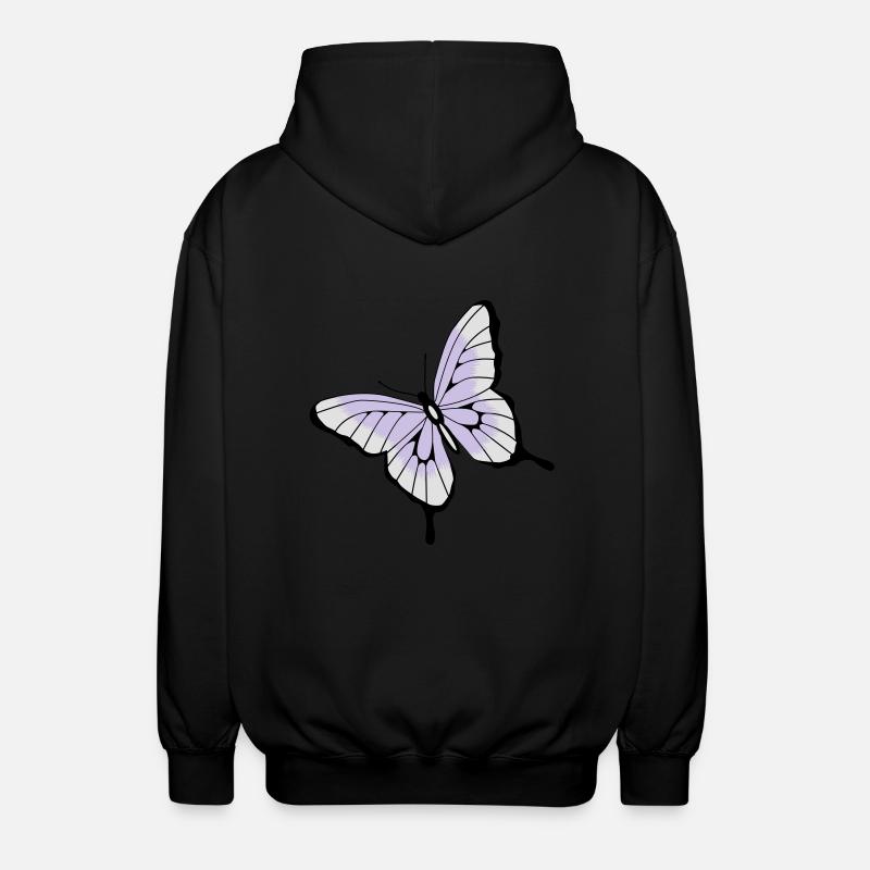 Schmetterling - Unisex Kapuzenjacke - Schwarz