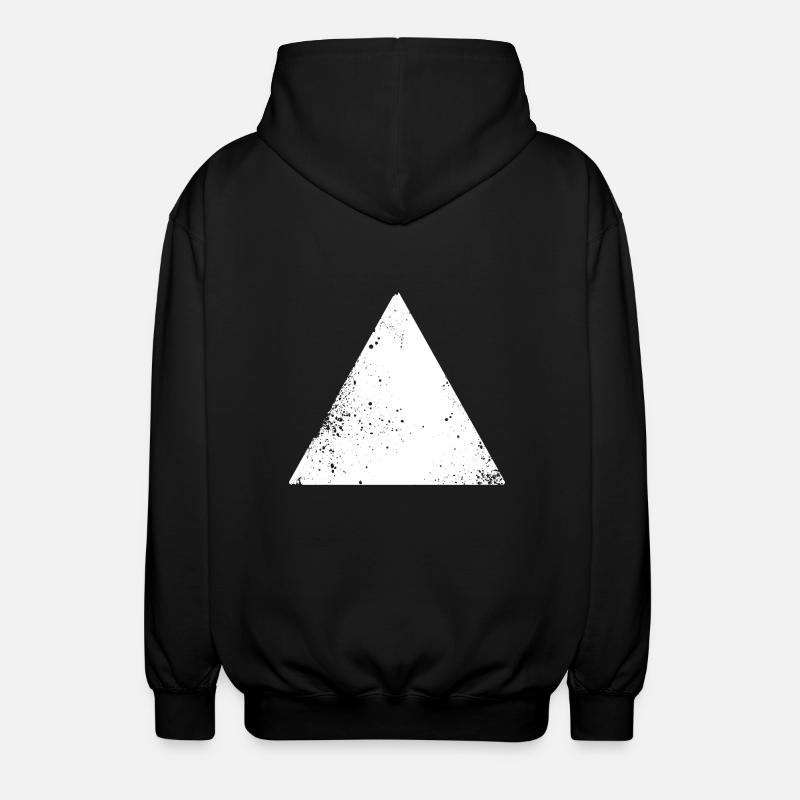 hipster triangle shape - Unisex Hooded Jacket - black
