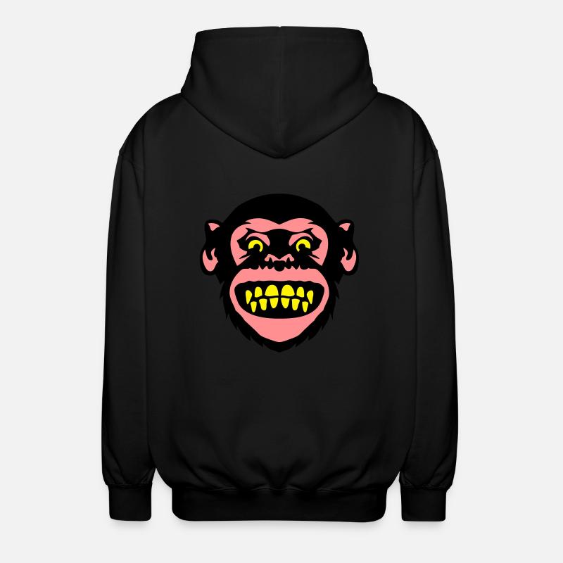 monkey monkey Grimasse 8 - Unisex Kapuzenjacke - Schwarz